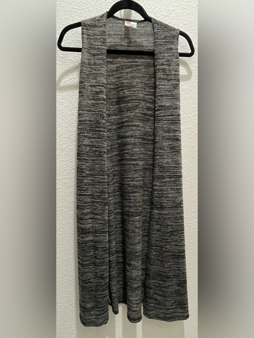 LuLaRoe Gray Marled Joy Duster Vest